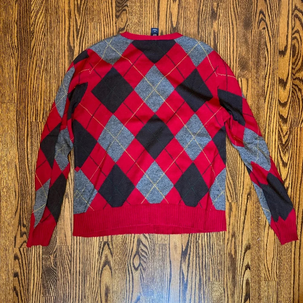 The Gap Men’s Argyle Sweater Cotton Blend Sz S - Picture 3 of 4